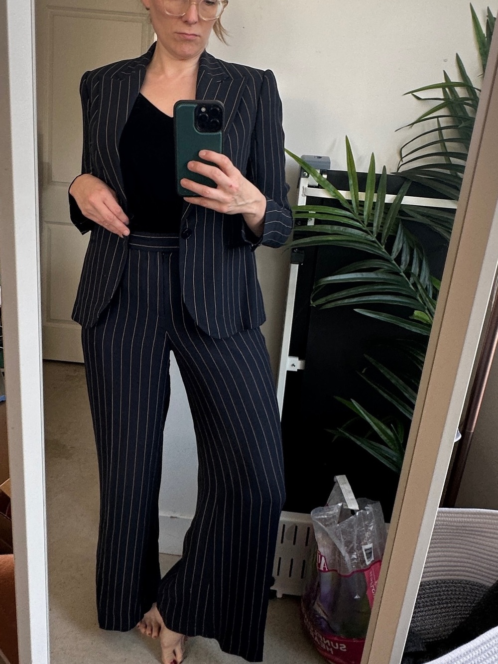 Ralph Lauren Collection Navy Gold Pinstripe Suit 6